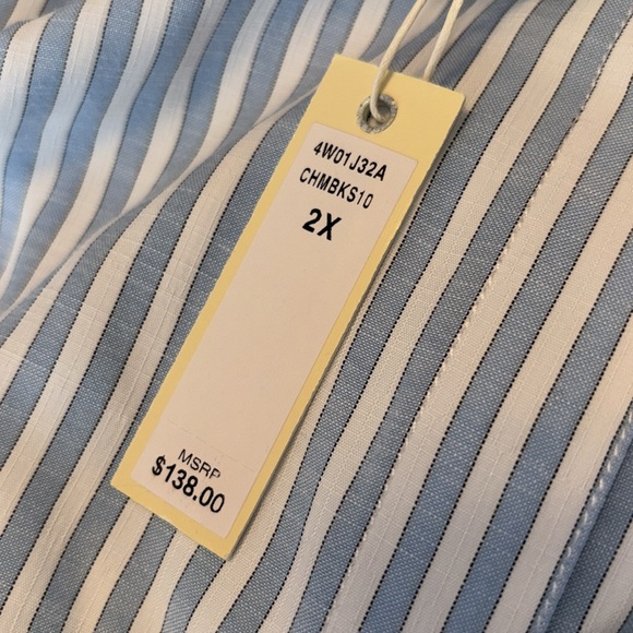 Max Studio Striped Button-Up Shirt - Picture 4 of 11